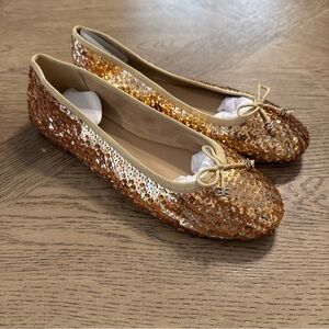 Sam Edelman Felicia Luxe Ballet Flat Octane Gold